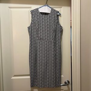 Calvin Klein Black and White Sheath Dress